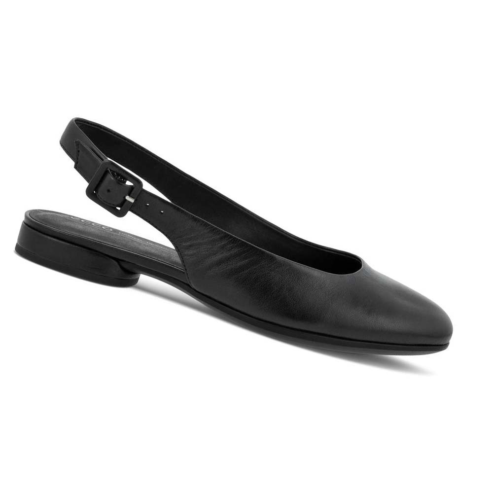 Women\'s Ecco Anine Sling-back Ballet Flats Black | USA 6UZG